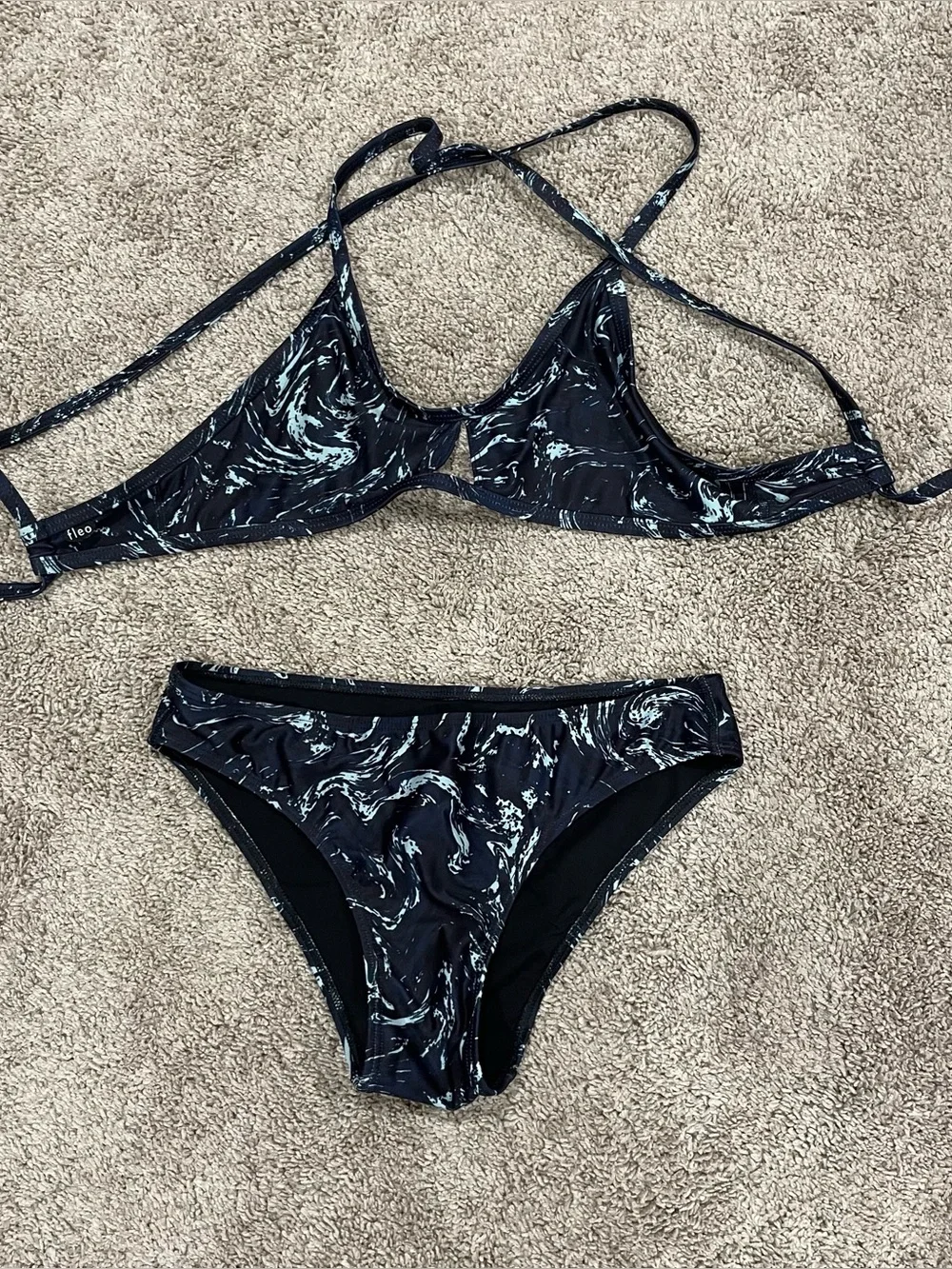 Fleo Black Marble Bikini